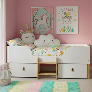Arvid Kids Cabin Bed Captains Shorty Low Midsleeper with Storage