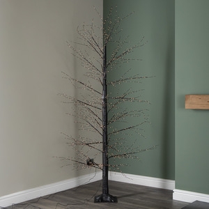 7ft Black Micro Dot Christmas Tree with 1600 Warm White LEDs