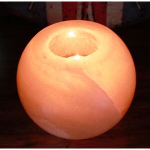 Unique Round Himalayan Salt Candle Holder