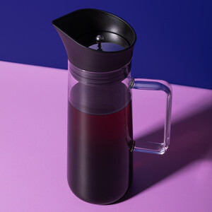 La Cafetire Cold Brew 8 Cup Coffee Maker with Mesh Filter and Handle, 1L