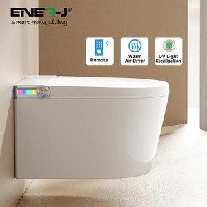 Ener-J Wall Hung Smart Bidet Toilet Auto Lid Heated Seat White