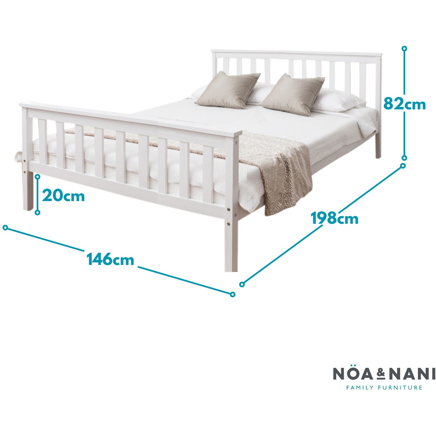 Double Dorset Bed - White