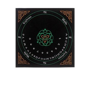 Scrying Mat Embroidered Celtic Pendulum Mat - 32cm Dowsing Scrying Tool
