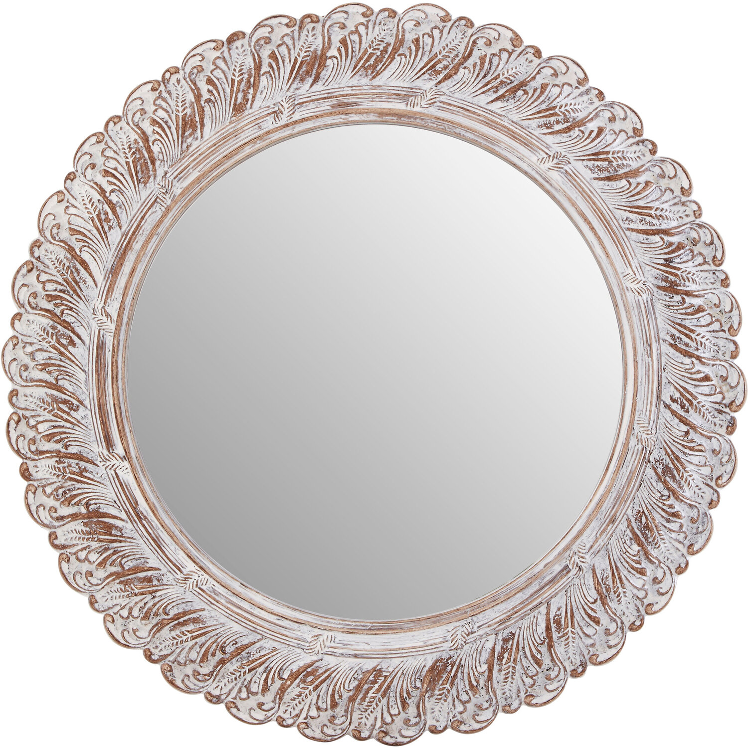 Matera Gold Flower Wall Mirror - Grey