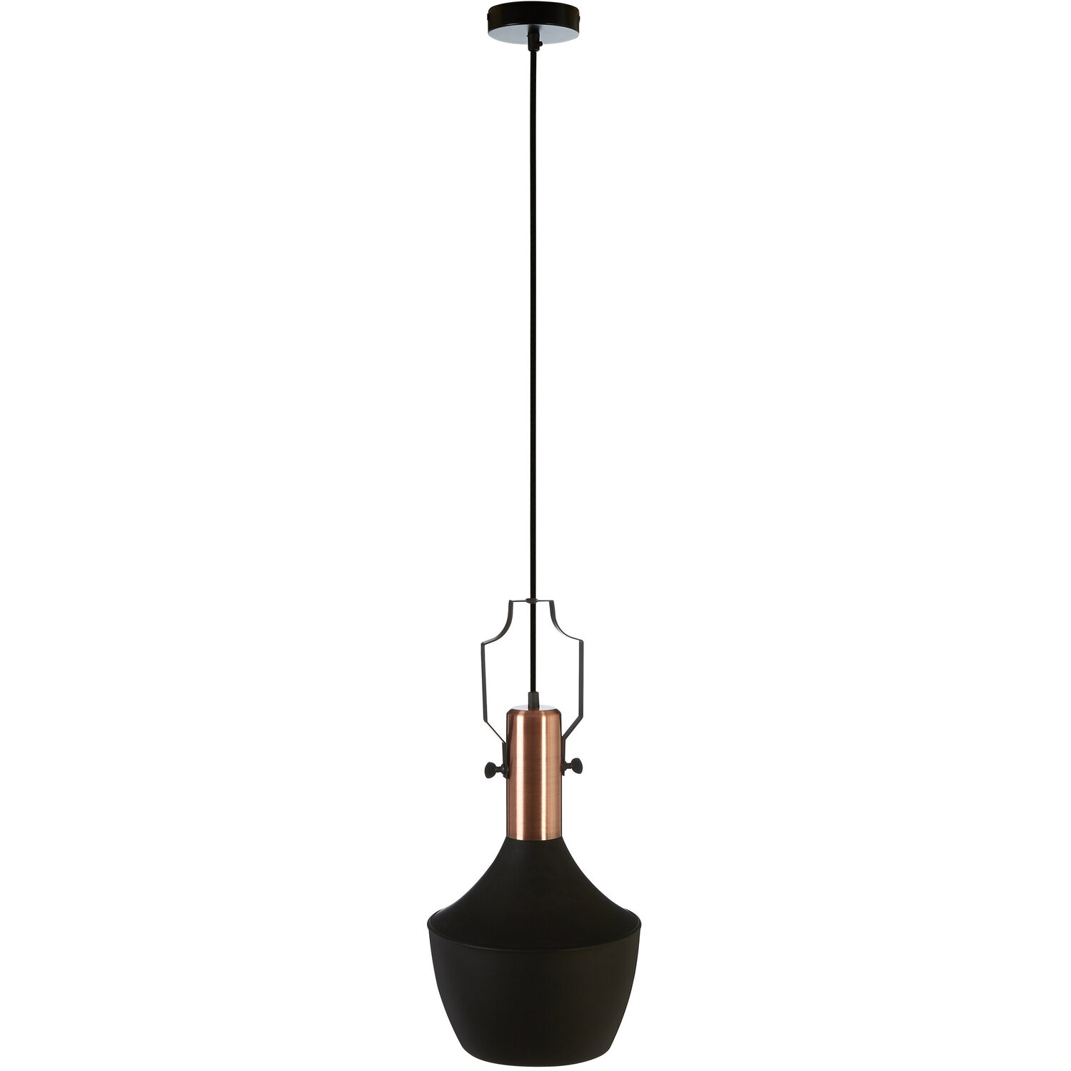Argo Medium Pendant Light in Black and Copper - Black