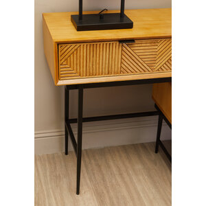 Jakara Natural Finish Console Table with 2 Drawers