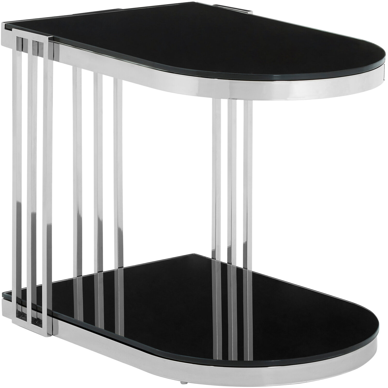Novo Silver U Shaped Side Table - Silver
