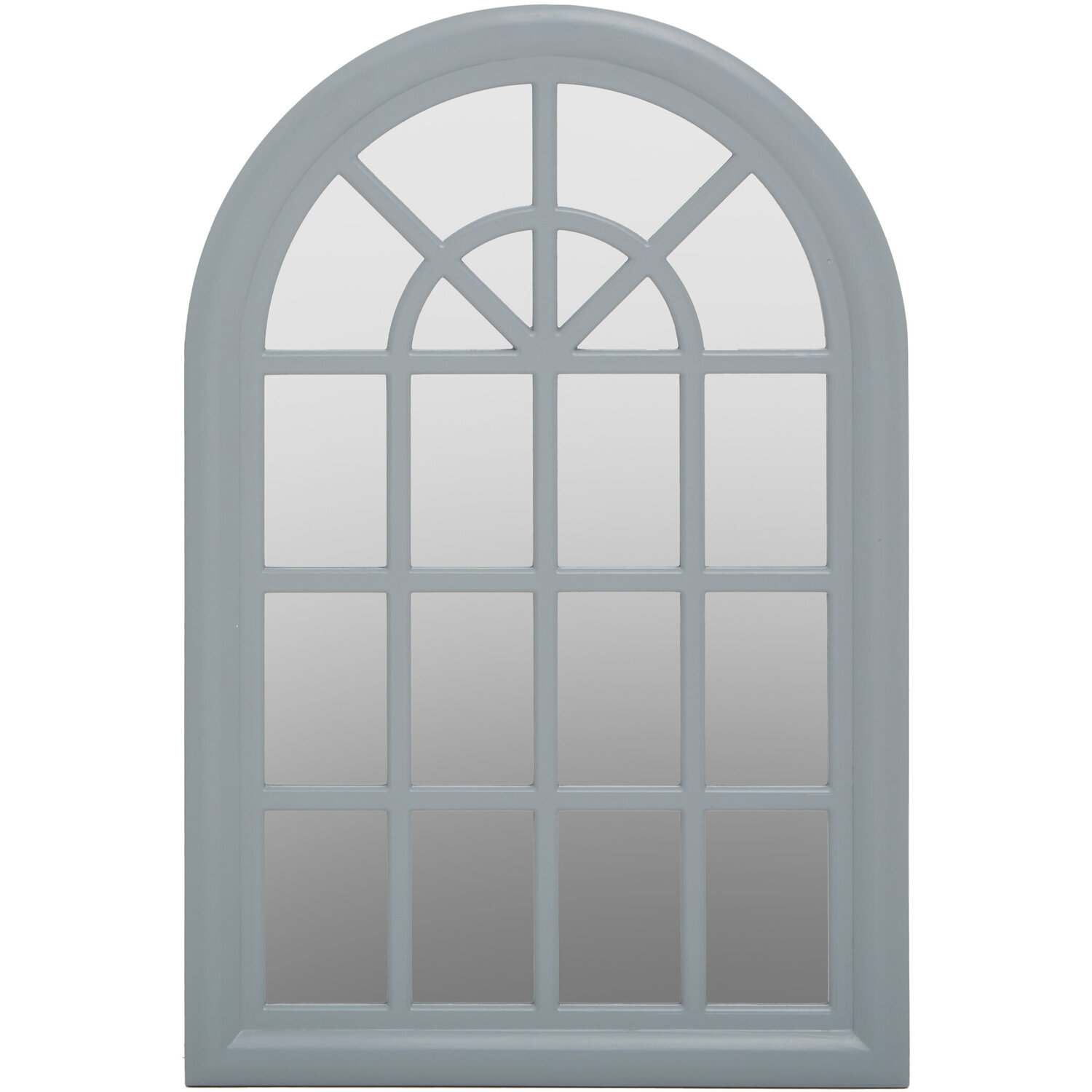 Puzzle Round Wall Mirror - Grey