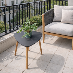 Malme Extra Large Outdoor Side Table for Balcony and Patio in Storm Grey