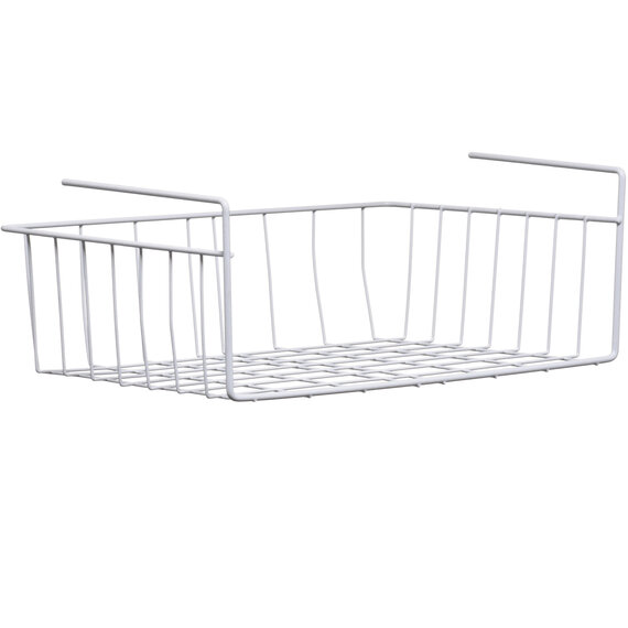 White Under Shelf Large Storage Basket