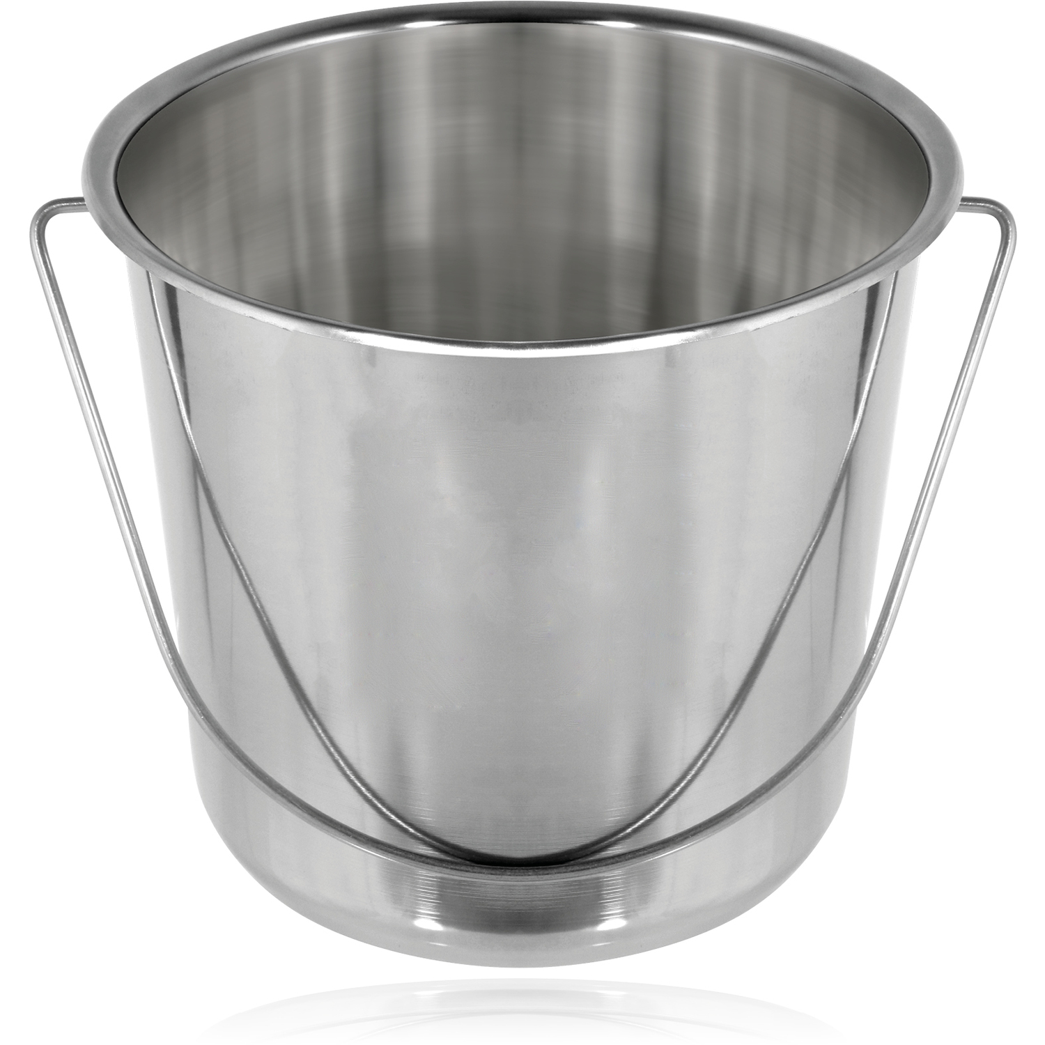 B&Q - 12 Litre Stainless Steel Handled Pail Bucket (Silver) - Image 2