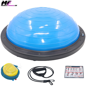 Balance Ball Blue with pump and resistance bands