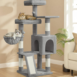 Dove Grey Cat Tree with Scratching Posts