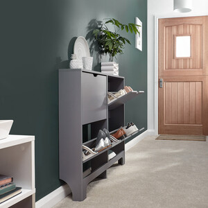 Narrow 4 Drawer Shoe Cabinet
