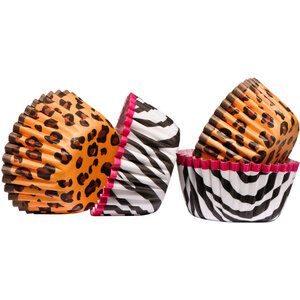 Diva Animal Print 100 Piece Mini Cupcake Cases