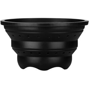 Zing Black Silicone Colander and Food Steamer
