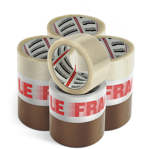 Merrimen Strong Heavy Duty Roll Packaging Tape - 48MM x 66M, 3 Rolls, Clear