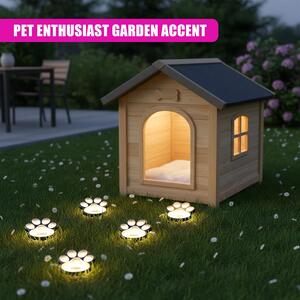 Paw Print Solar Stake Light