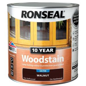 Ronseal 10 Year Woodstain Walnut 750Ml