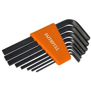 Faithfull Metric Short Arm Hexagon Key Set, 8 Piece