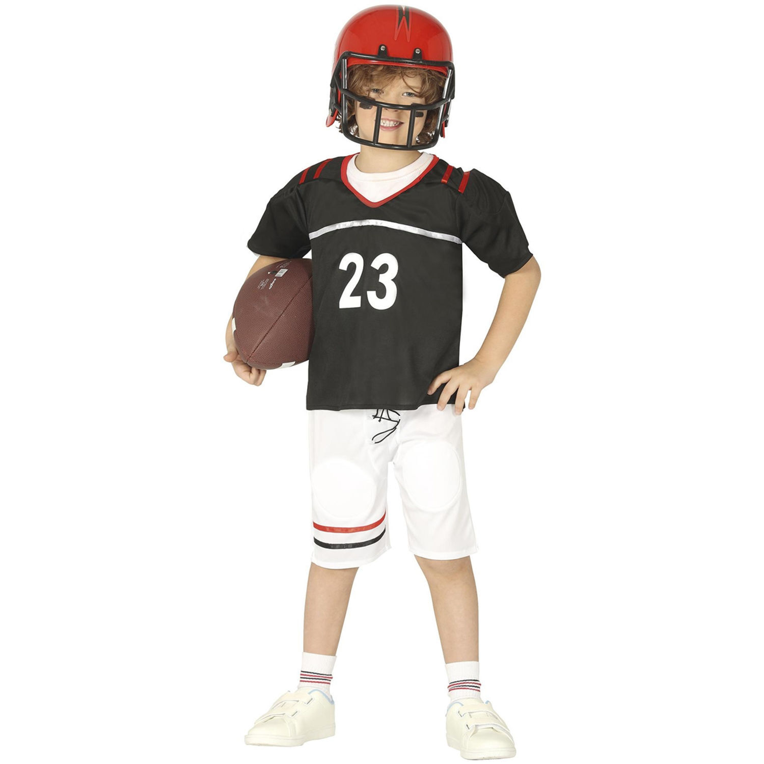 Fiestas Guirca Boys Quarterback Costume Set - Black/White / 5+