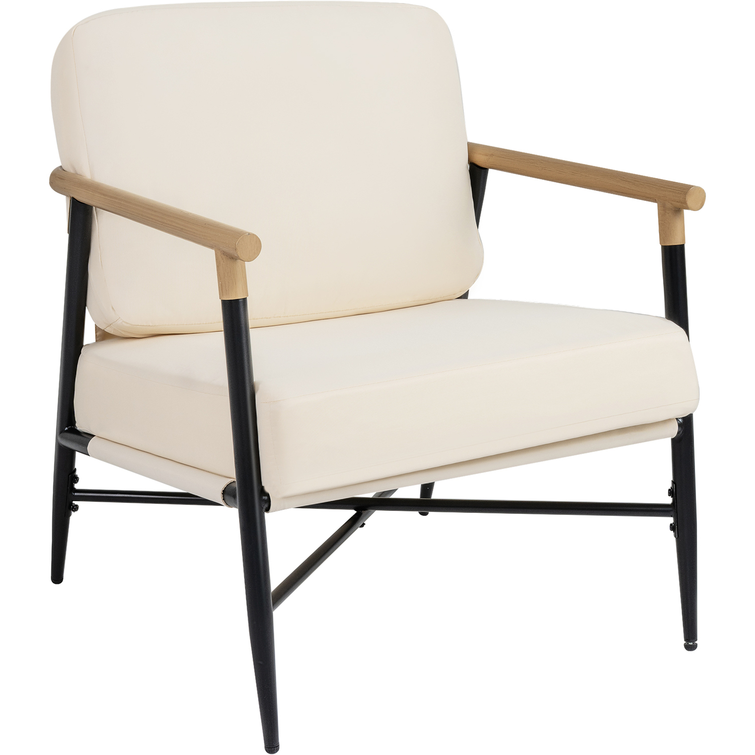 Costway Modern Accent Armchair - White