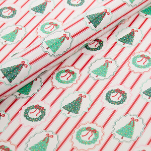 Festive Stripe Gift Wrap 4m