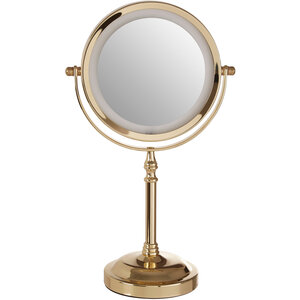 Cassini Gold Finish LED Large Table Mirror