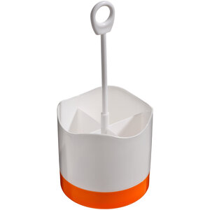 Kitchen Brights Orange and White Plastic Cutlery Caddy