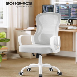 SONGMICS Ergonomic Mesh Office Chair with Flip-Up Armrests