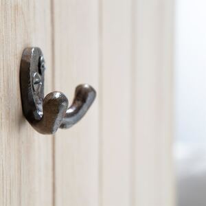Double Coat Hook - W50mm x H35mm - Black - Pack of 5