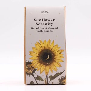 Sunflower Serenity Bath Heart Gift Set with Passion Fruit Scent