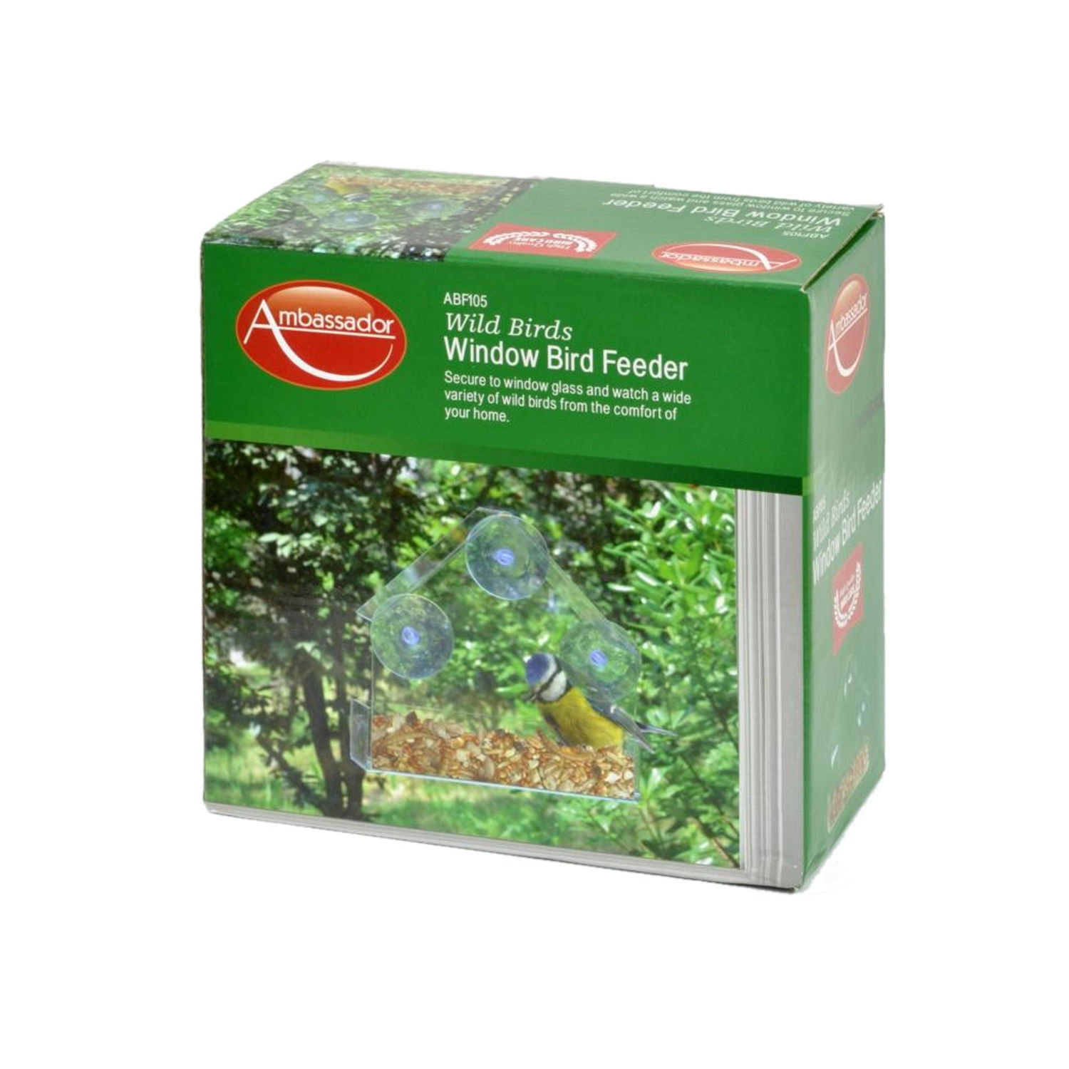 Image of Ambassador Window Bird Feeder - Clear
