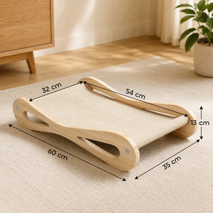 PawHut 2 in 1 Sisal Cat Scratcher Bed Cat Scratching Board
