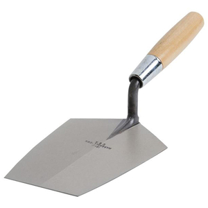 Marshalltown, Bucket Trowel, Wood Handle, 7.1/2In, Carbon Steel