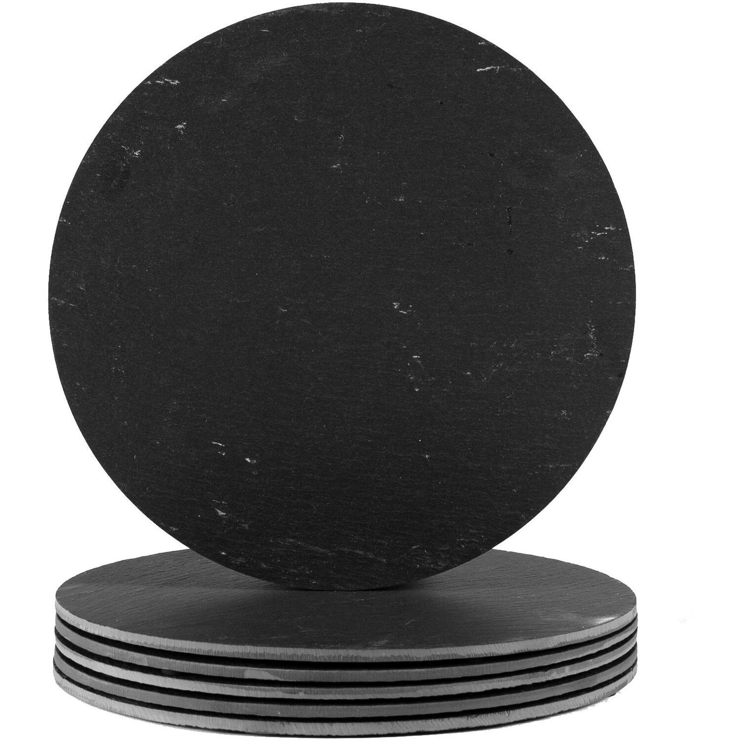 Image of Linea Round Slate Placemats - 30cm&hellip;