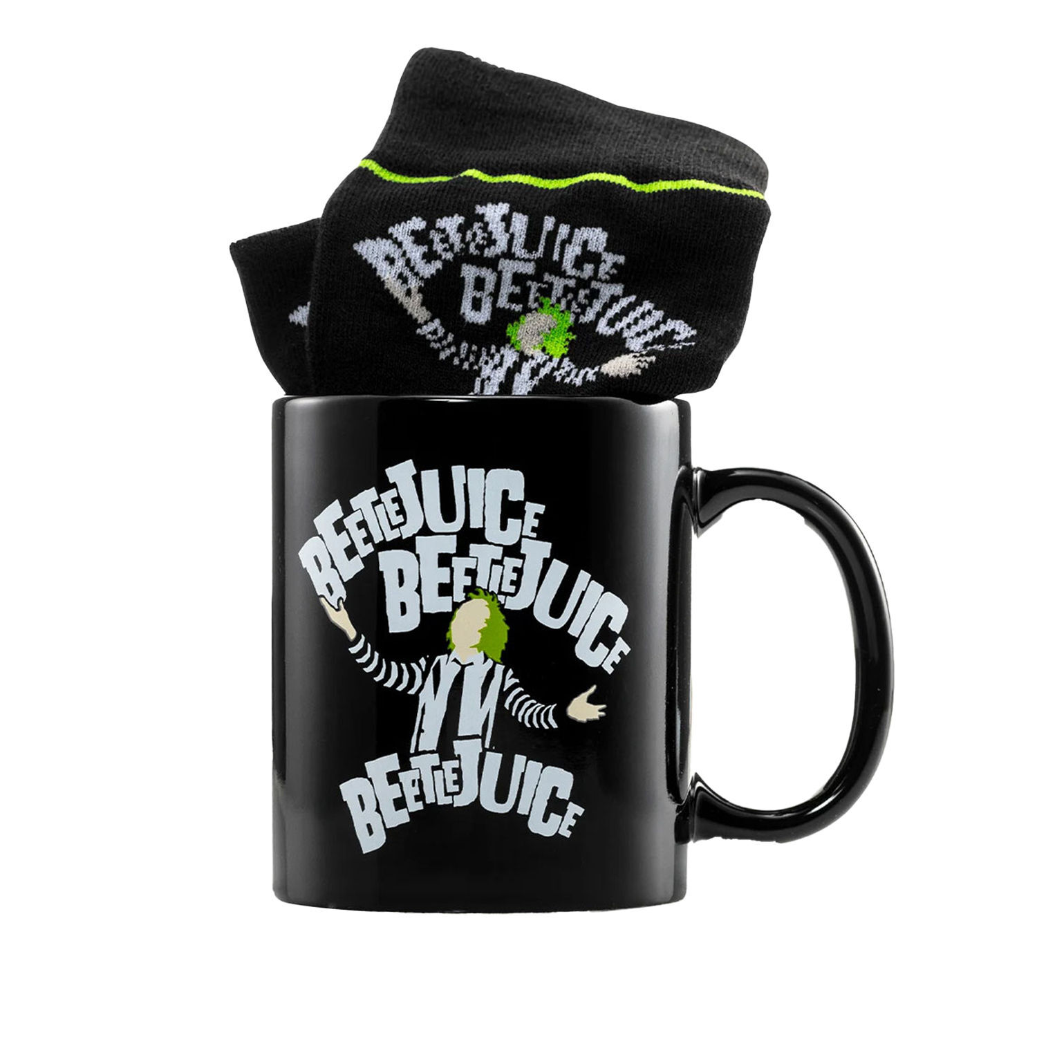 Beetlejuice Mug And Sock Set - Black/White
