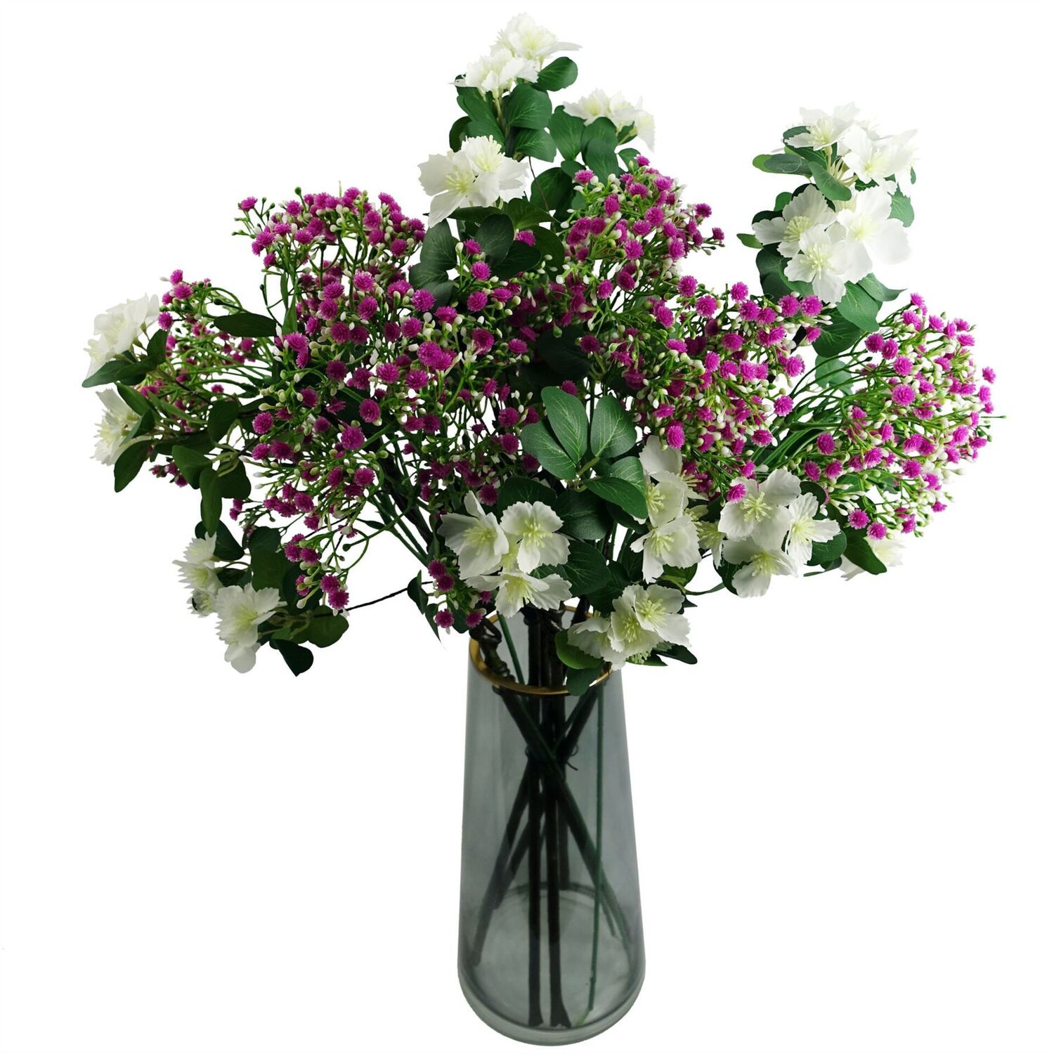 Artificial Plant White Realistic Faux Indoor Home Office Decor - Image 2