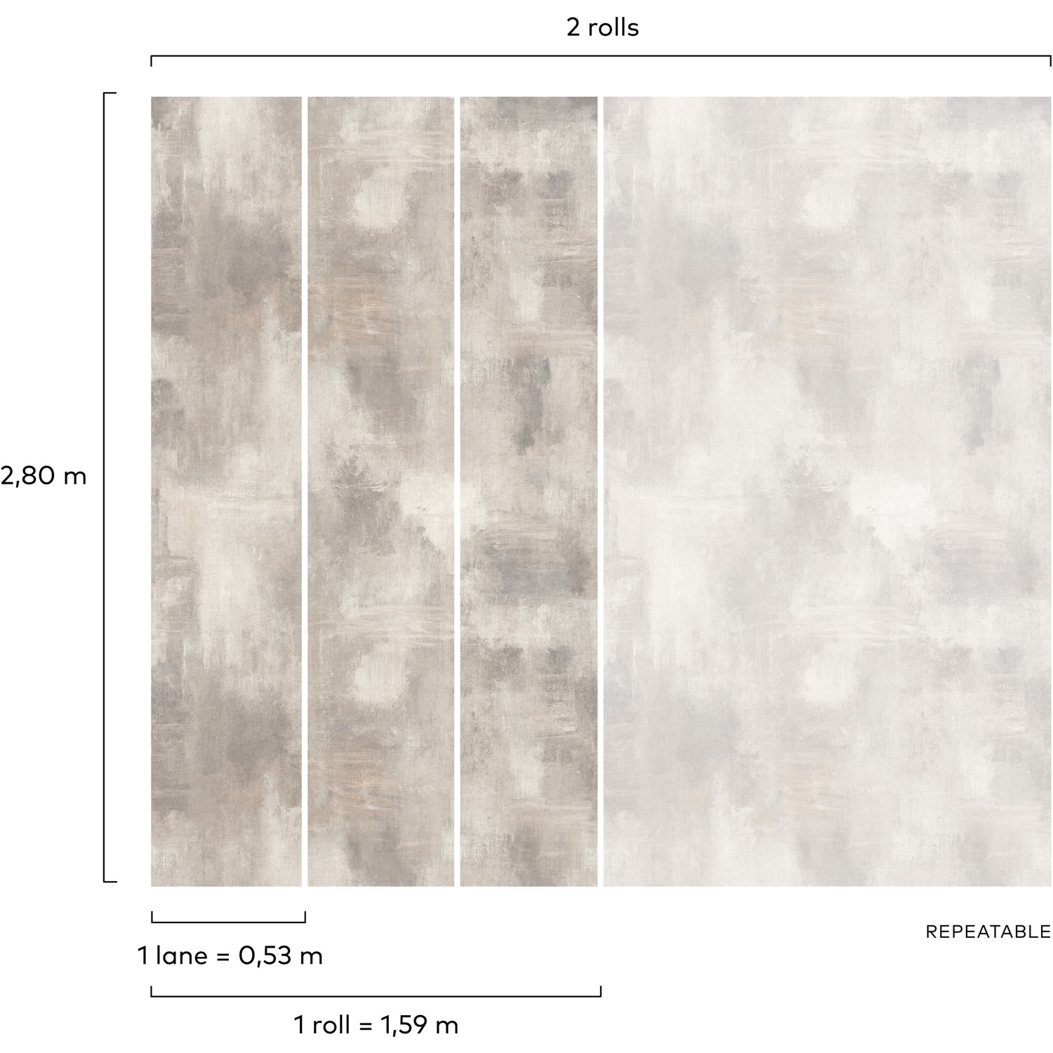 Grandeco Abstract Textured Neutral Wall Mural - Image 4