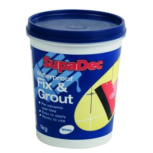 White Fix & Grout Adhesive Tub Waterproof Tile Adhesive Grout Ready To Use 1kg