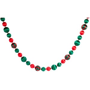 Red and Green Bauble Garland