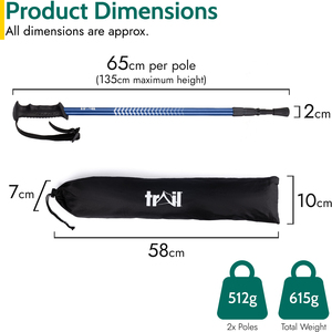 Trail Twistlock Telescopic Walking Poles