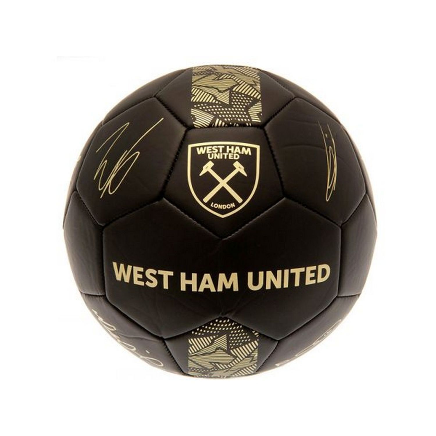 West Ham United Fc Phantom Signature Football - Black/Gold