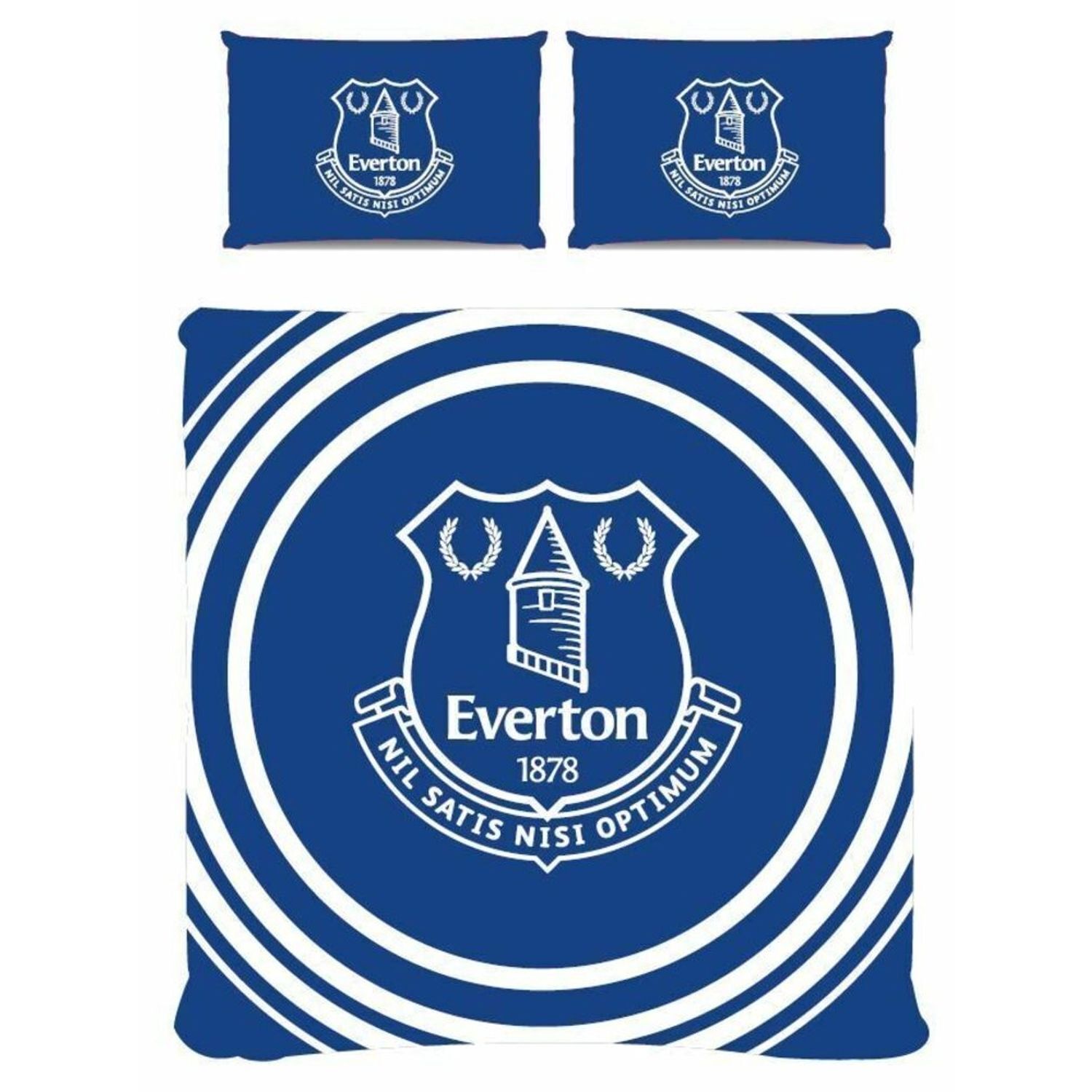 Everton Fc Pulse Duvet Cover Set - White/Royal Blue