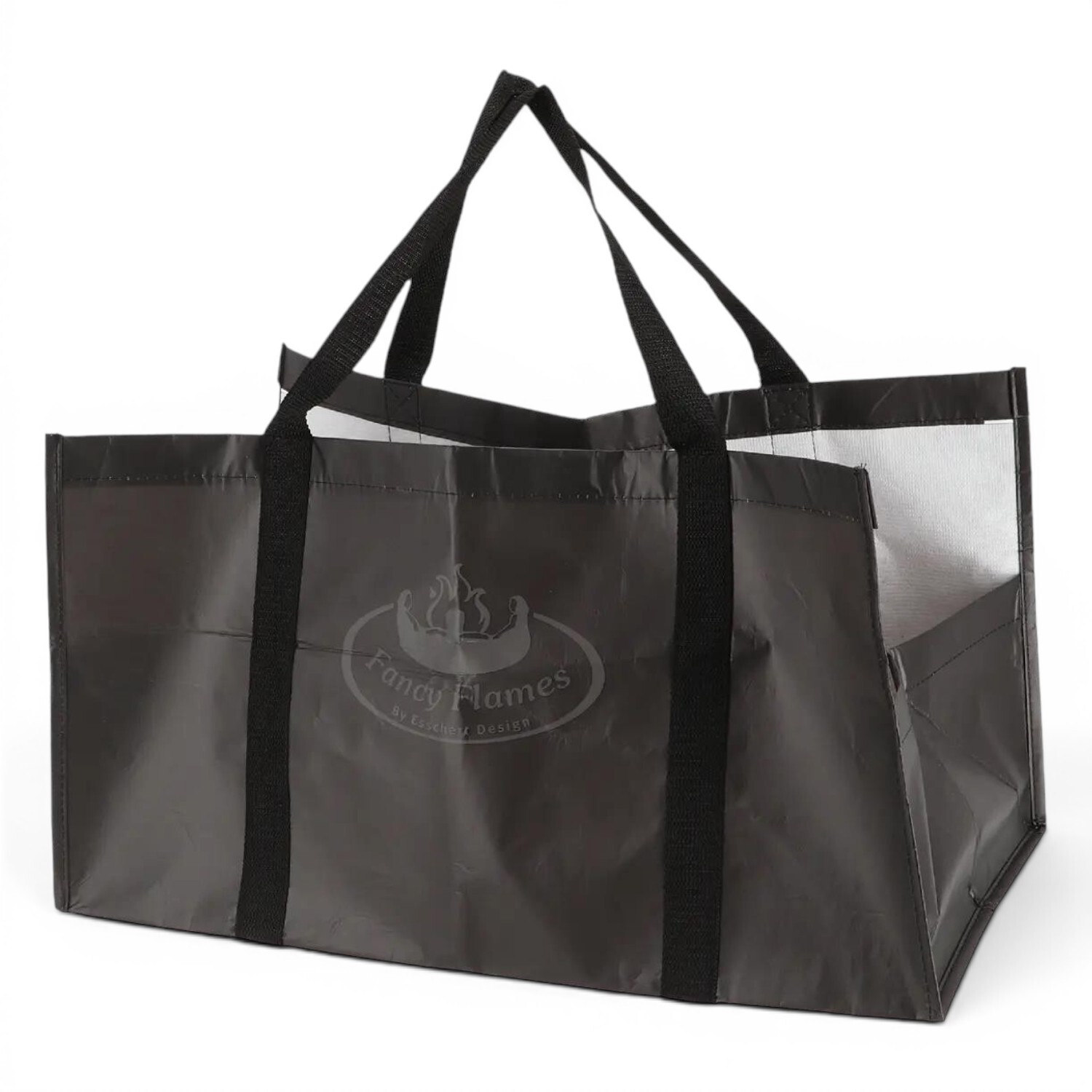 Fallen Fruits Wood Log Carrier Bag - Black