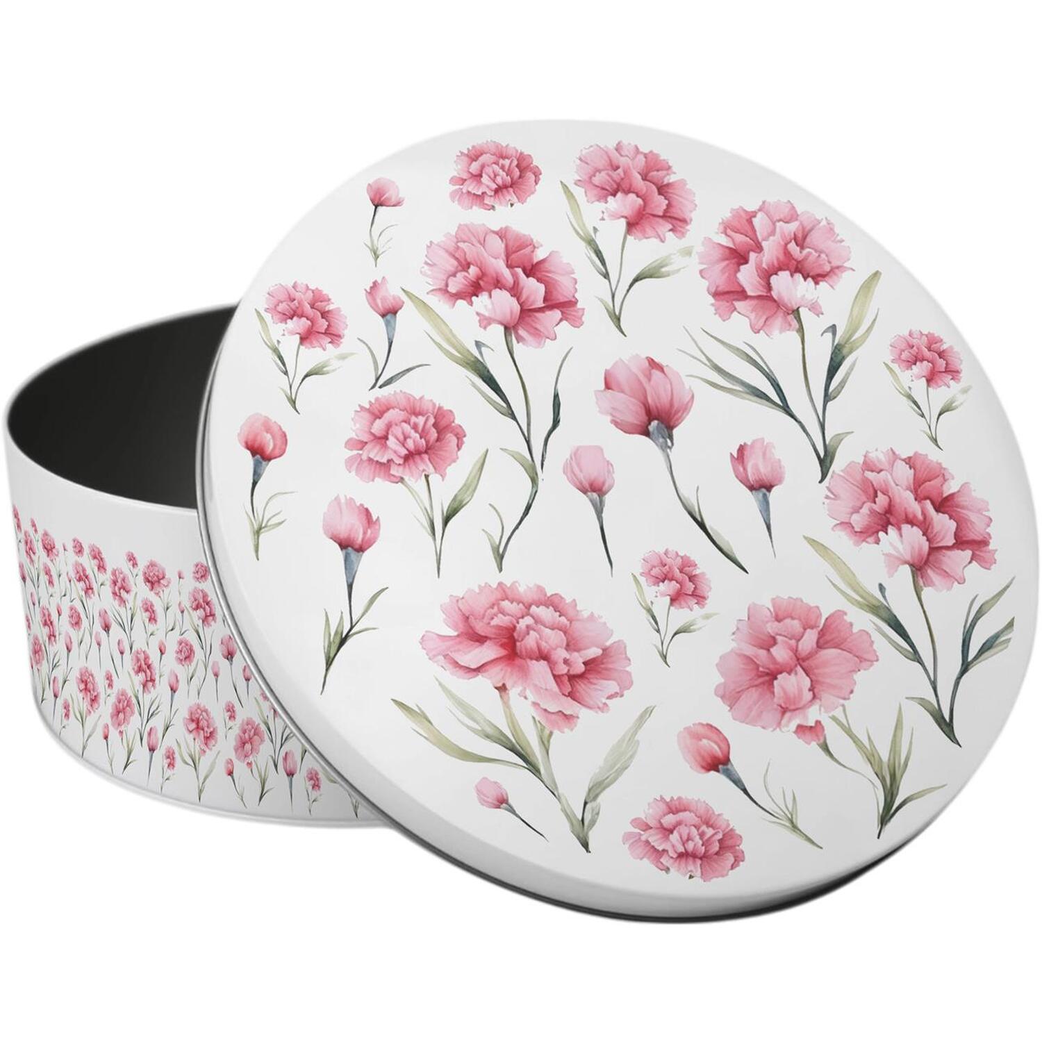 Image of Carnations Small Cake Tin - Multicoloured