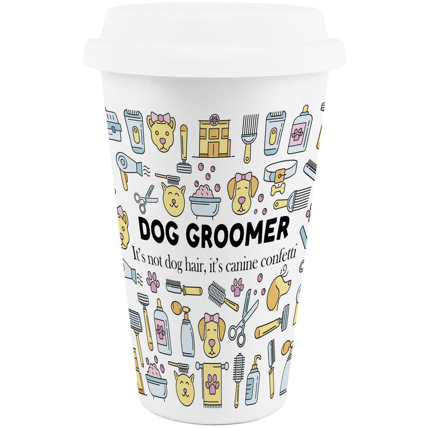 Image of Novelty Dog Groomer Ceramic Travel Mug&hellip;