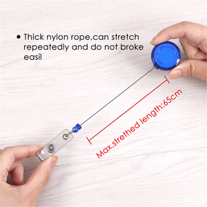 Box of 100 Blue Pull Reel for Name Badge Holder