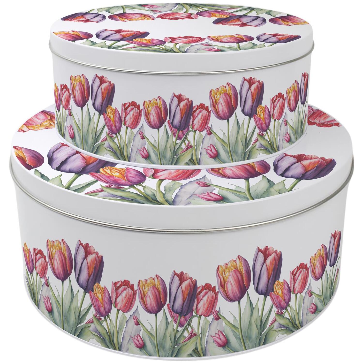 Image of Tulips Cake Tin Set - Multicoloured