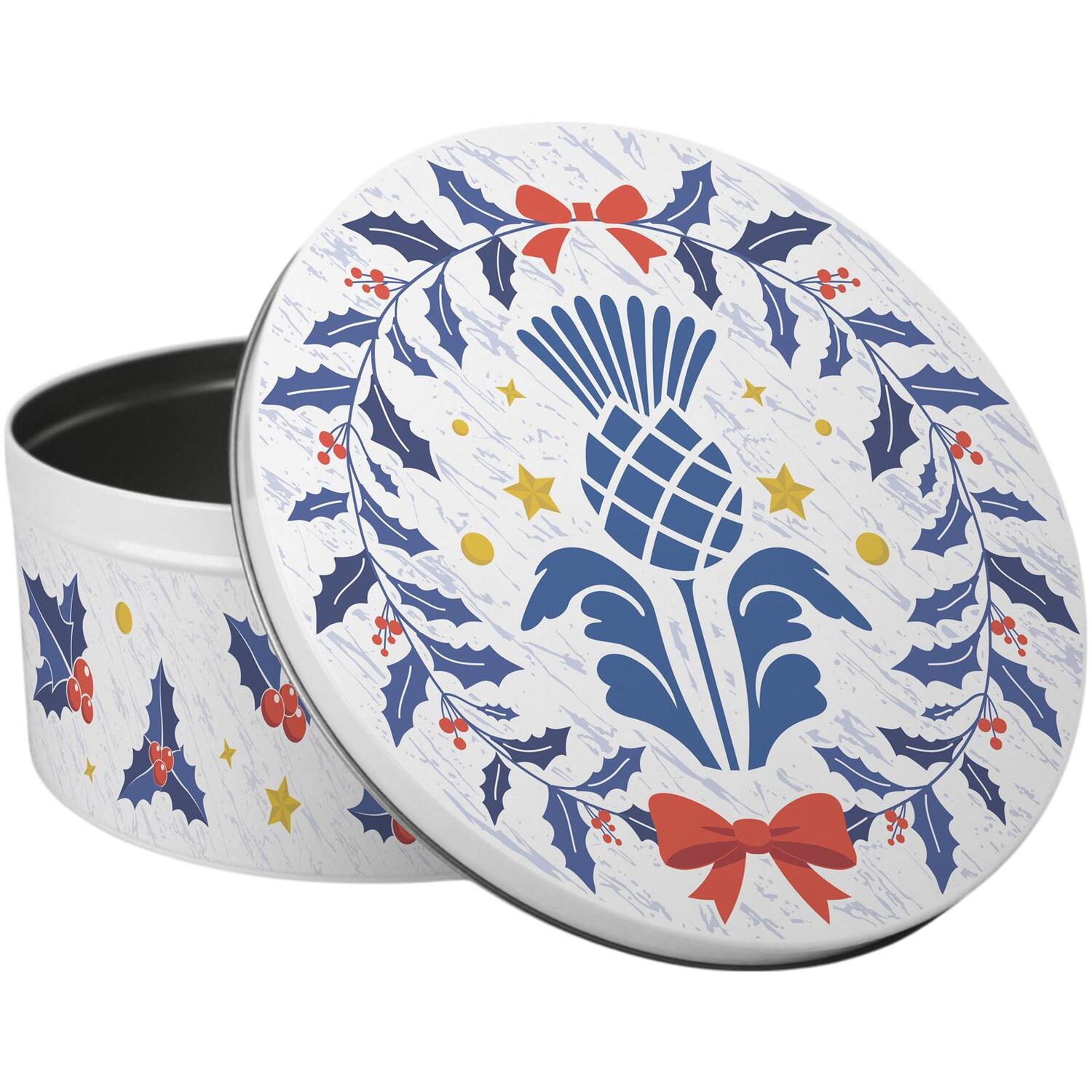 Image of Scottish Thistle Christmas Cake Tin -&hellip;